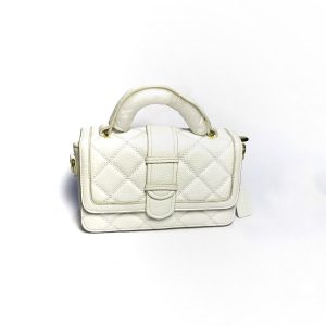 White Leather Tote Bag