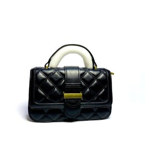 Premium Quality Black Lather Bag With High Strap